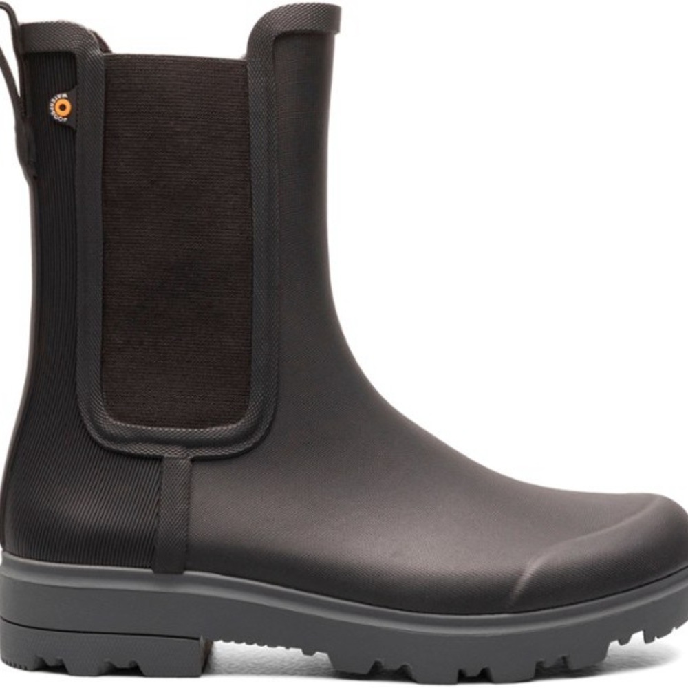 NWT Bog Holly Tall Chelsea Shine Boot in Dark Grey